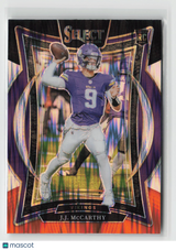 J.J. McCarthy 2024 Panini Select Black & Orange Prizm Shock #24