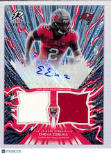 Emeka Egbuka 2025 Topps Resurgence Amped Up Rookie Relic Auto Teal Surge #AU-EE