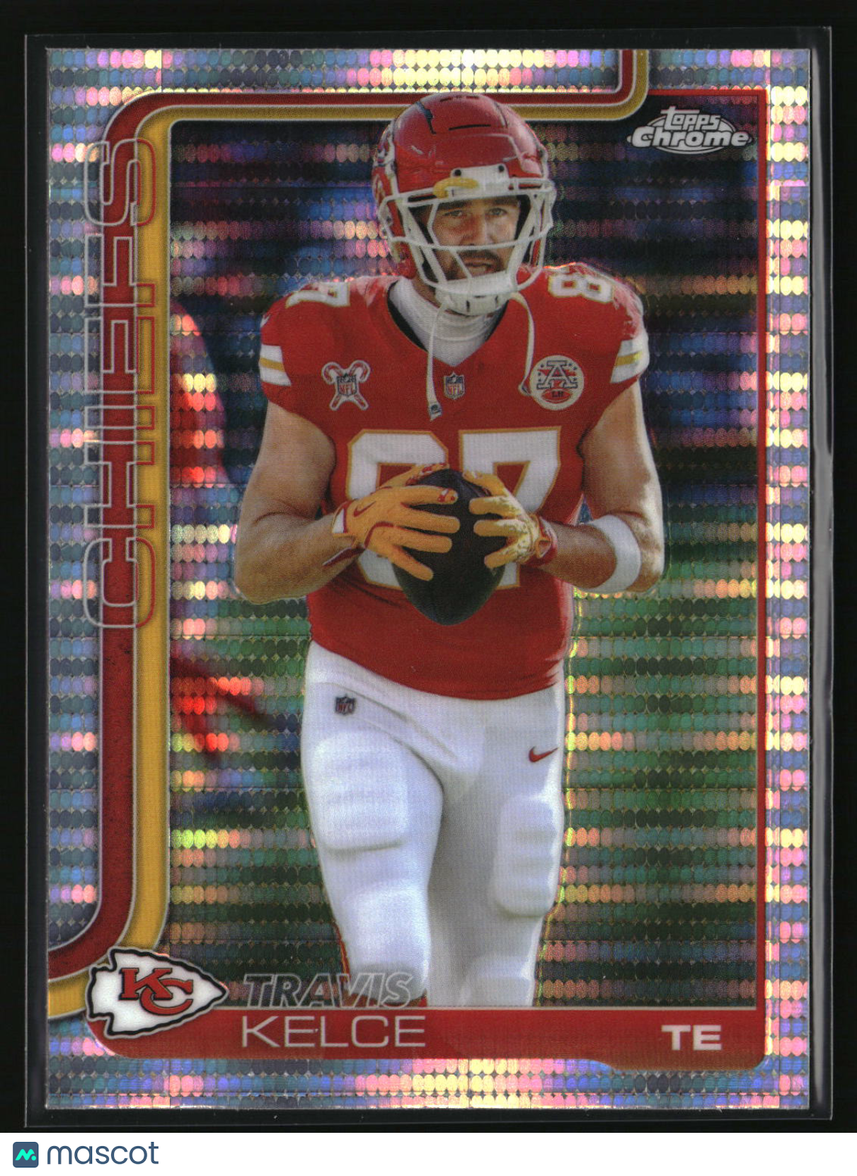 Travis Kelce 2025 Topps Chrome Pulsar Refractor #150