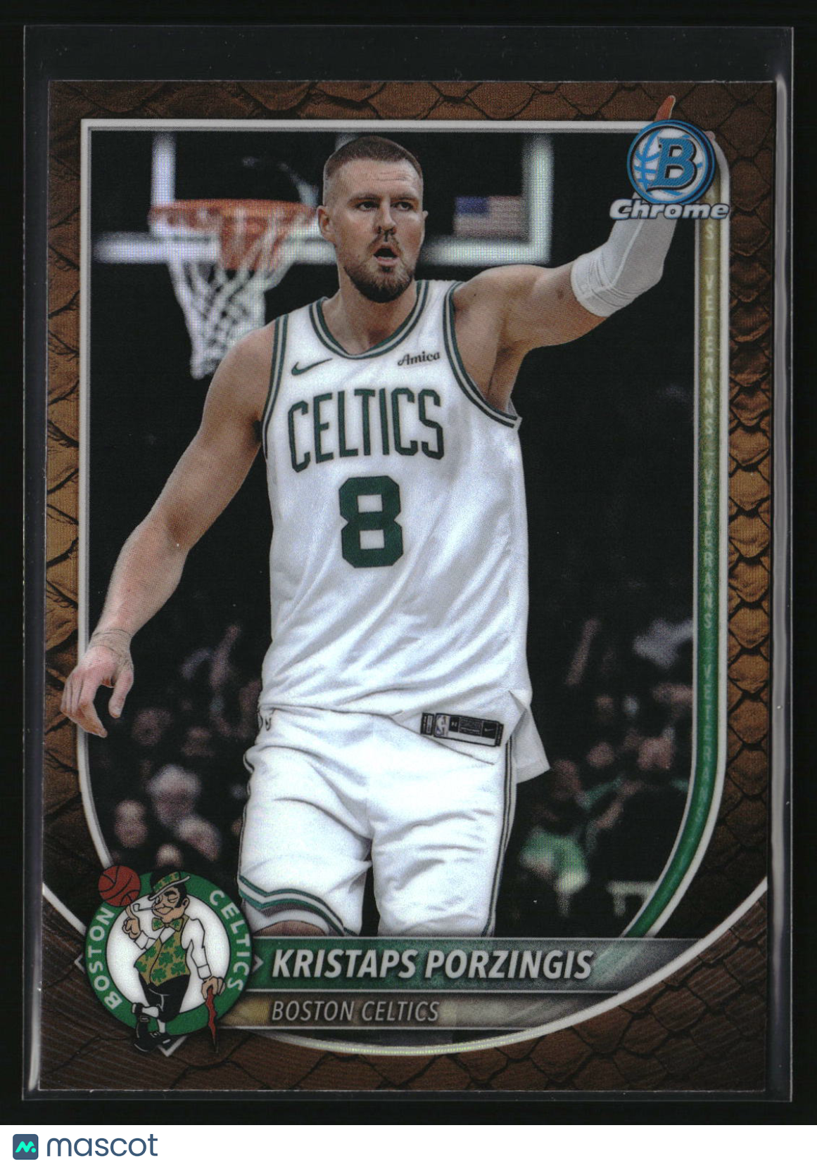 Kristaps Porzingis 2025-26 Bowman Chrome Reptilian Refractor #BCV-148