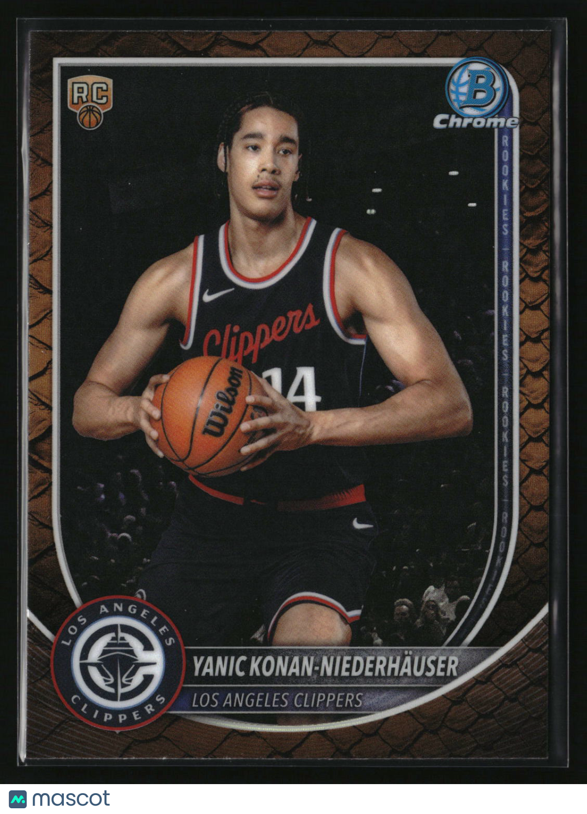 Yanic Konan Niederhauser 2025-26 Bowman Chrome Reptilian Refractor #BCV-30