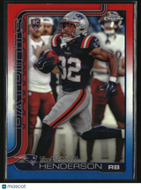 TreVeyon Henderson 2025 Topps Chrome Red, White, and Blue Refractor #328