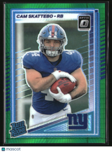 Cam Skattebo 2025 Donruss Optic Green Hyper #228