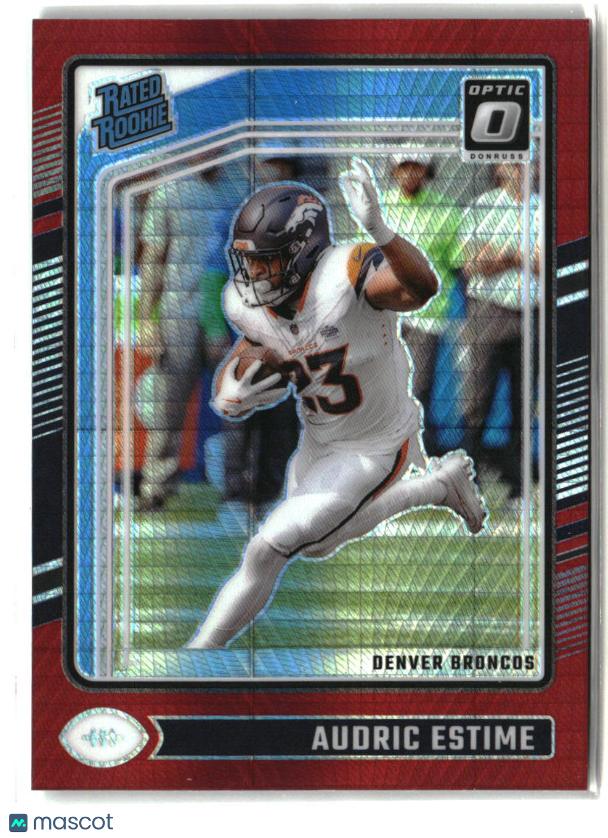 Audric Estime 2024 Donruss Optic Red Hyper #206