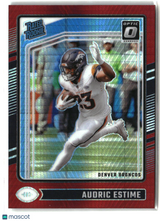 Audric Estime 2024 Donruss Optic Red Hyper #206