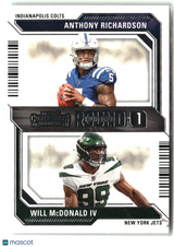 Anthony Richardson / Will McDonald IV 2023 Panini Contenders Round Numbers #1