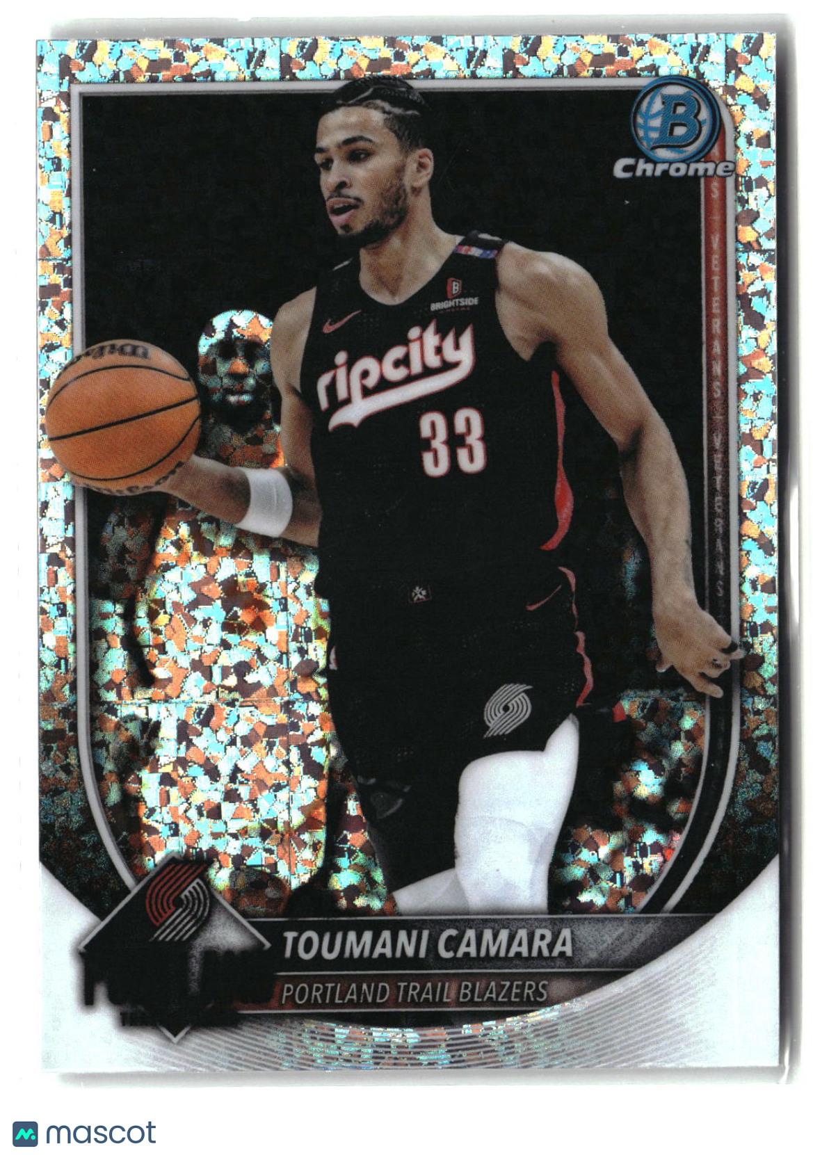 Toumani Camara 2025-26 Bowman Chrome Mini-Diamond Refractors #BCV-111