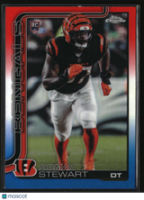Shemar Stewart 2025 Topps Chrome Red, White, and Blue Refractor #363