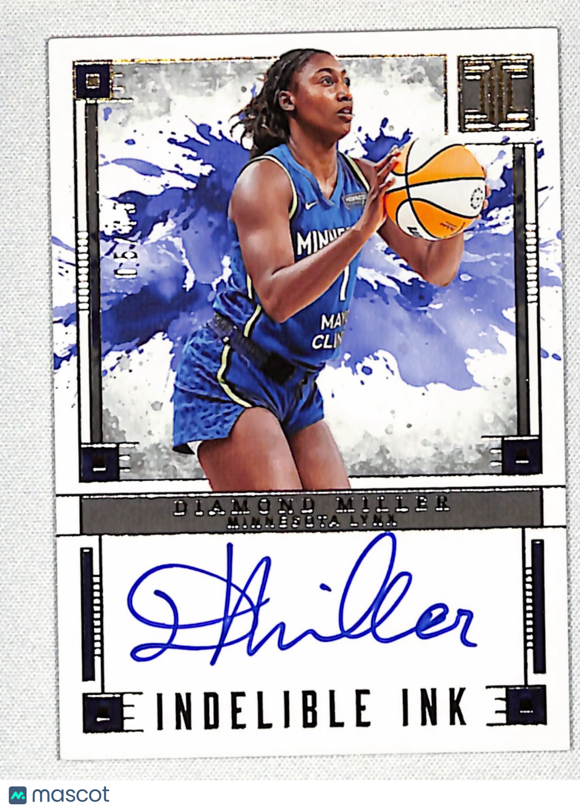 Diamond Miller 2025 Impeccable WNBA Indelible Ink Signatures Gold #INK-DM #/49