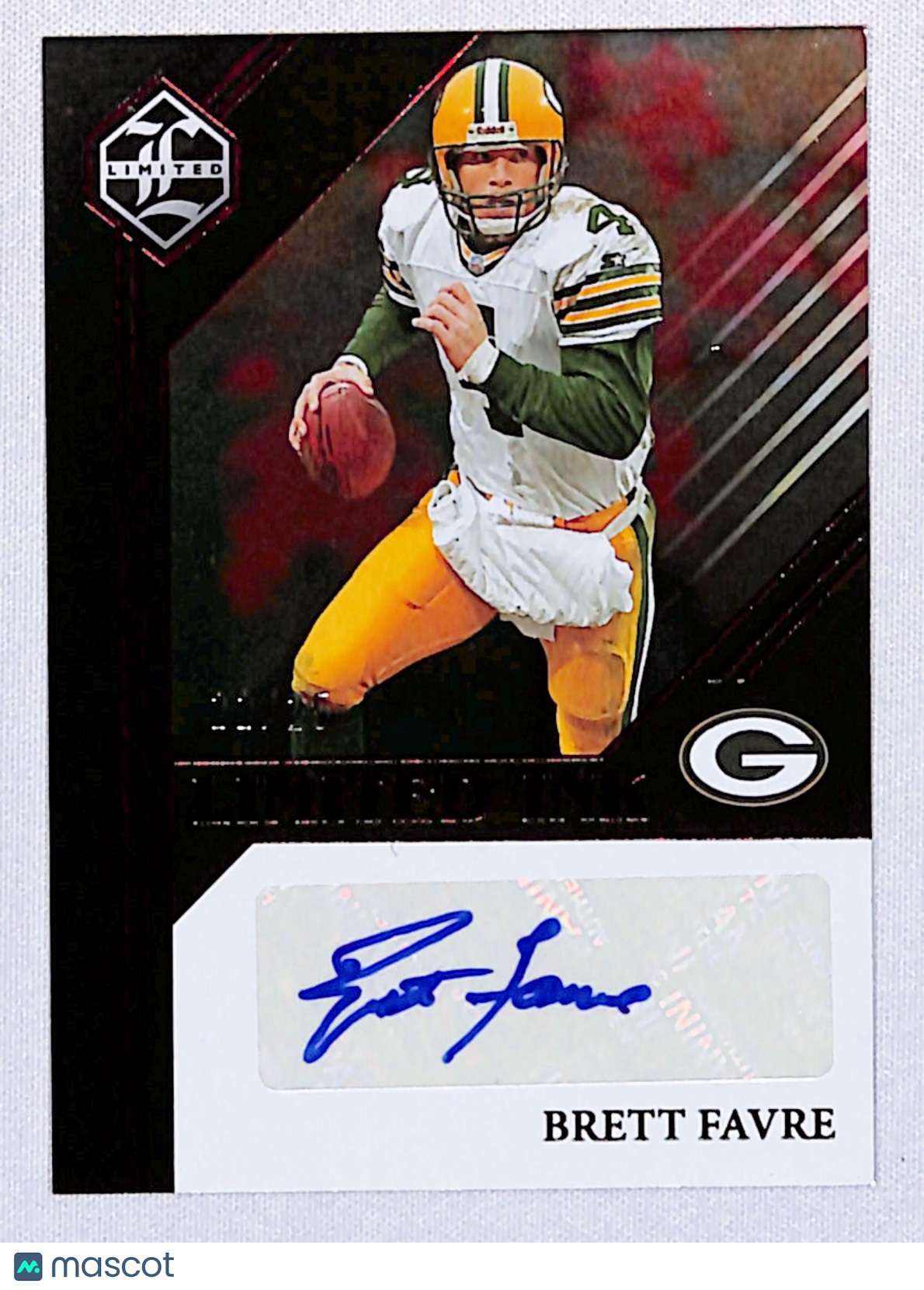 Brett Favre 2023 Panini Limited Limited Ink Ruby Spotlight #LI-BF 22/25