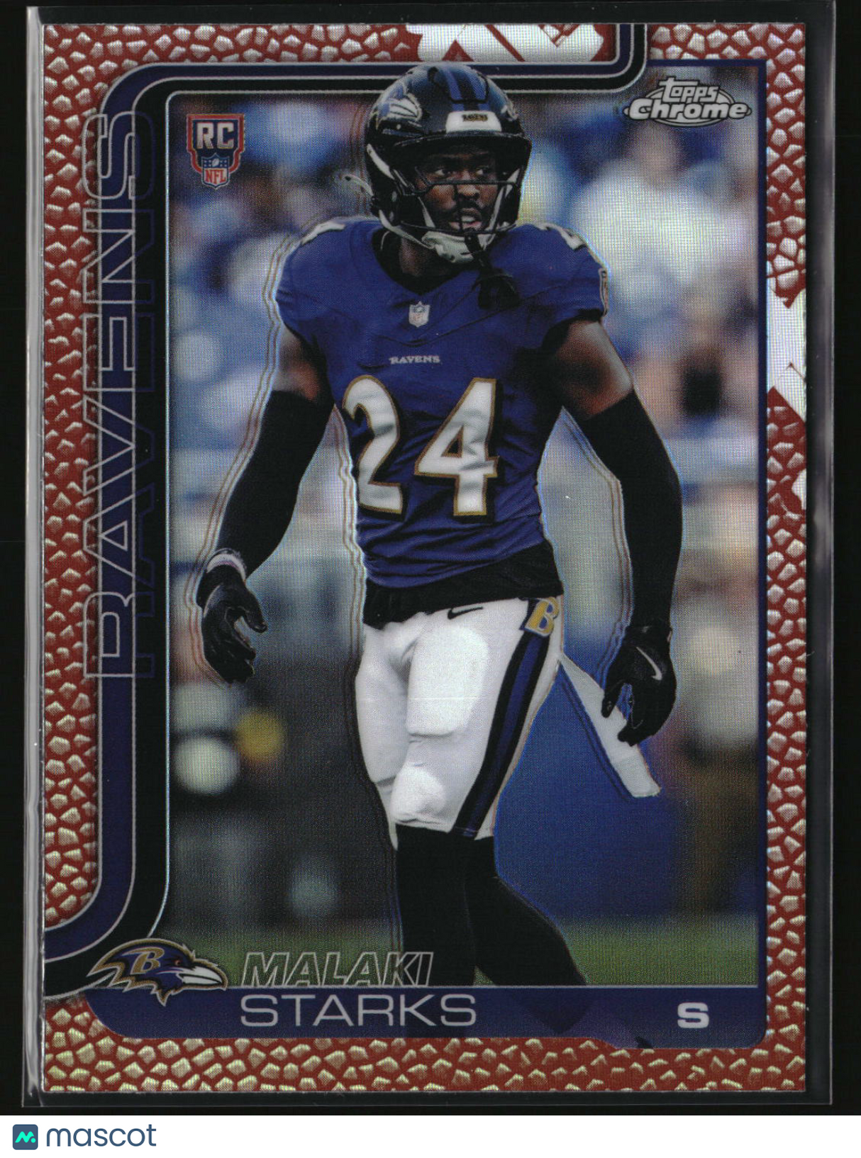 Malaki Starks 2025 Topps Chrome Football Leather Refractor #347