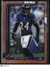 Malaki Starks 2025 Topps Chrome Football Leather Refractor #347