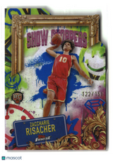 Zaccharie Risacher 2024-25 Finest Showstoppers Blue Refractor #S-23 #/150