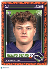 J.J. McCarthy 2024 Score-A-Treat Rising Stars Orange Pumpkin #19