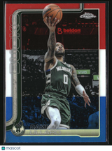 Damian Lillard 2025-26 Topps Chrome Red White and Blue Refractor #153