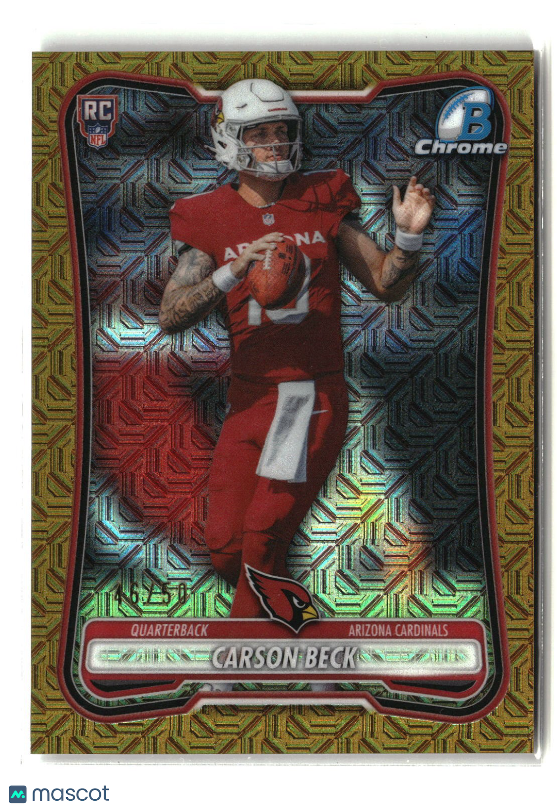Carson Beck 2026 Bowman Chrome Mojo Gold Refractor #BCV-105 46/50