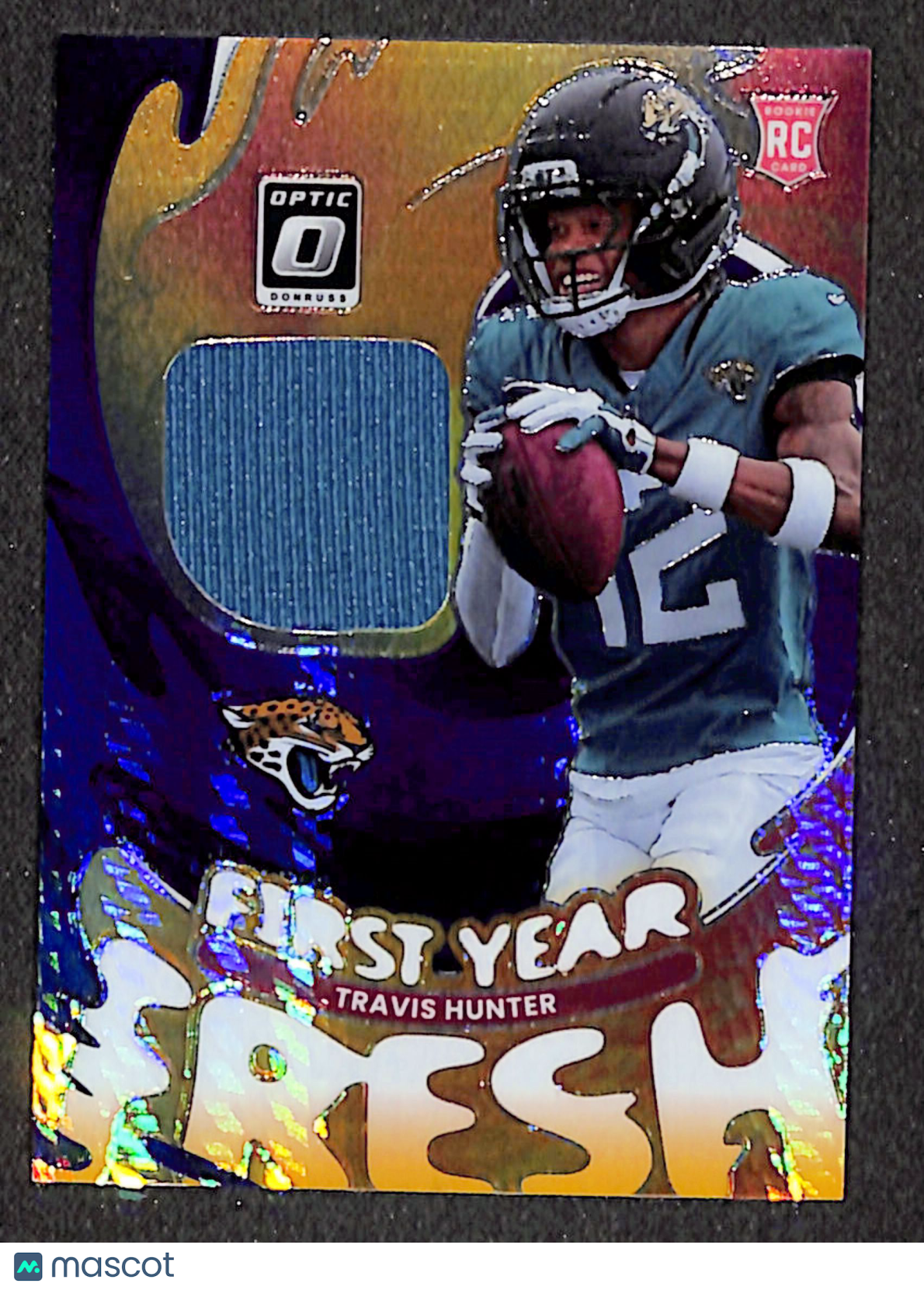 Travis Hunter 2025 Donruss Optic First Year Fresh Blue Hyper #FYFBH-THR