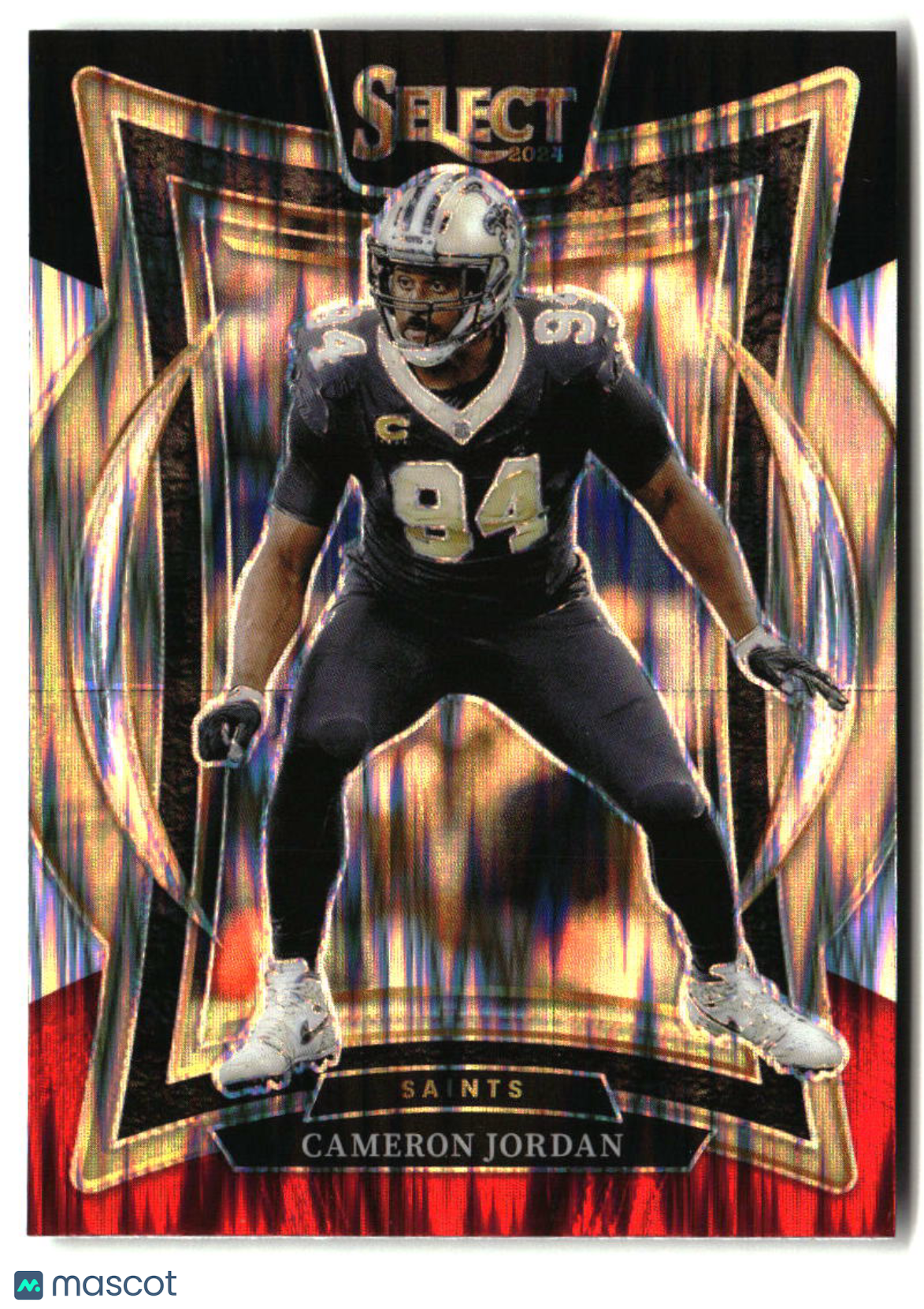 Cameron Jordan 2024 Panini Select Black & Red Prizm Shock #16