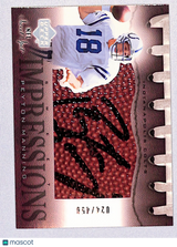 Peyton Manning 2002 Upper Deck Sweet Spot Sweet Impressions Auto #SI-PM3 24/450