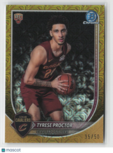 Tyrese Proctor 2025-26 Bowman Chrome Gold Mojo Refractor #BCV-55 35/50