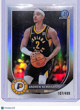 Andrew Nembhard 2025-26 Bowman Chrome Refractor #BCV-163 #/499