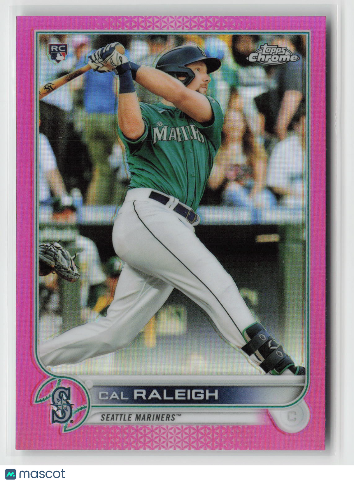Cal Raleigh 2022 Topps Chrome Pink Refractor #149