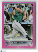 Cal Raleigh 2022 Topps Chrome Pink Refractor #149