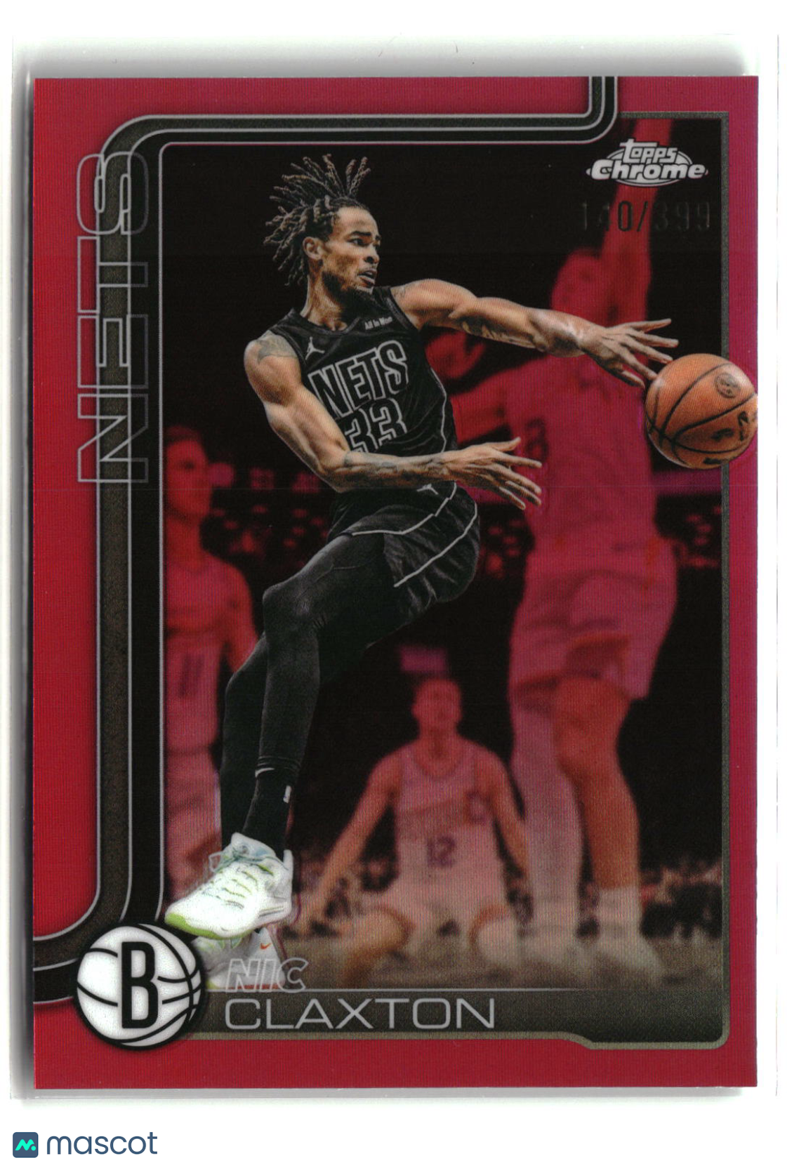 Nic Claxton 2025-26 Topps Chrome Update Magenta Refractor #123 #/399