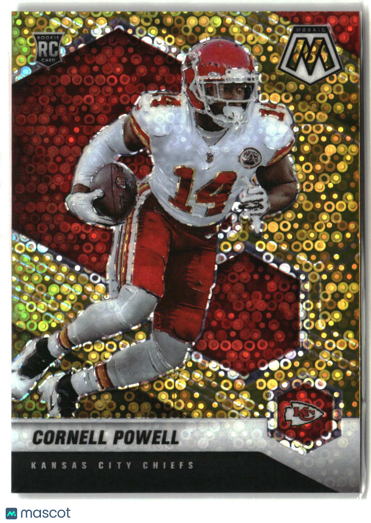 Cornell Powell 2021 Panini Mosaic No Huddle Prizm Gold #340 #/10
