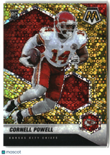 Cornell Powell 2021 Panini Mosaic No Huddle Prizm Gold #340 #/10