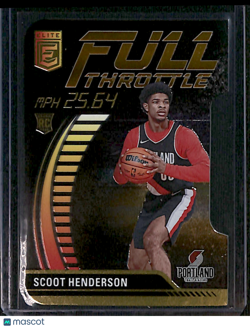 Scoot Henderson 2023-24 Donruss Elite #2 Full Throttle Orange Die Cut