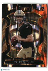 Tyler Shough 2025 Panini Select Black and Orange Prizm Shock #41
