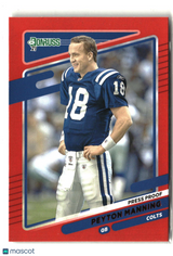 Peyton Manning 2021 Donruss Press Proof Red No Helmet #148b