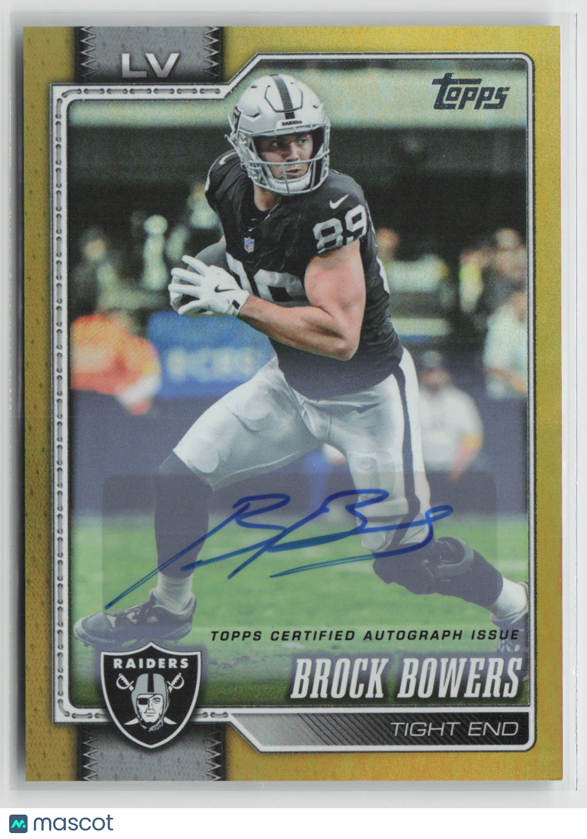 Brock Bowers 2026 Topps Flagship Real One Autographs Gold #119
