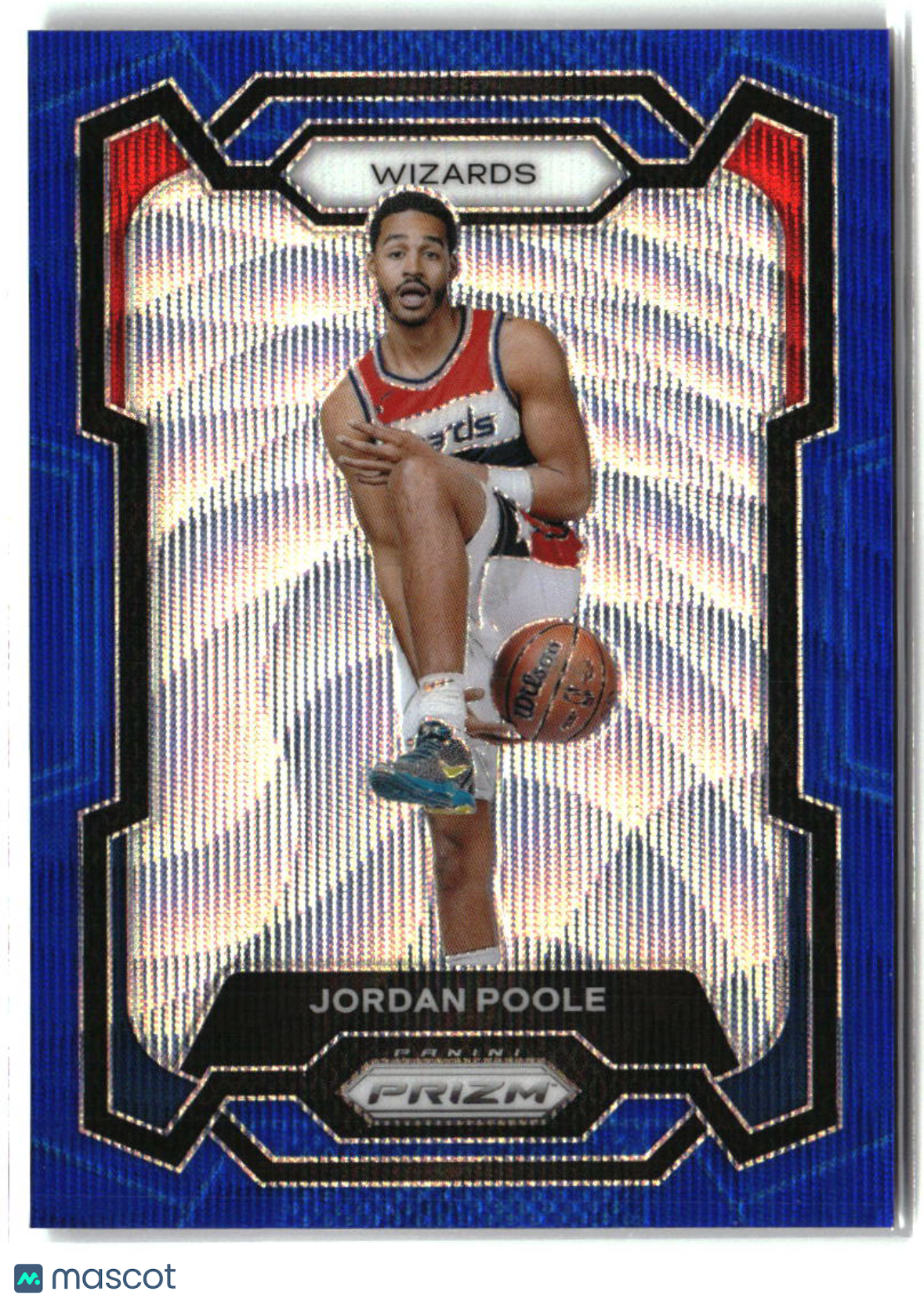 Jordan Poole 2023-24 Panini Prizm Prizms Blue Wave #51