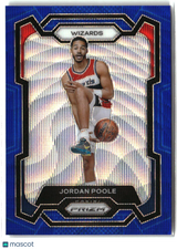 Jordan Poole 2023-24 Panini Prizm Prizms Blue Wave #51