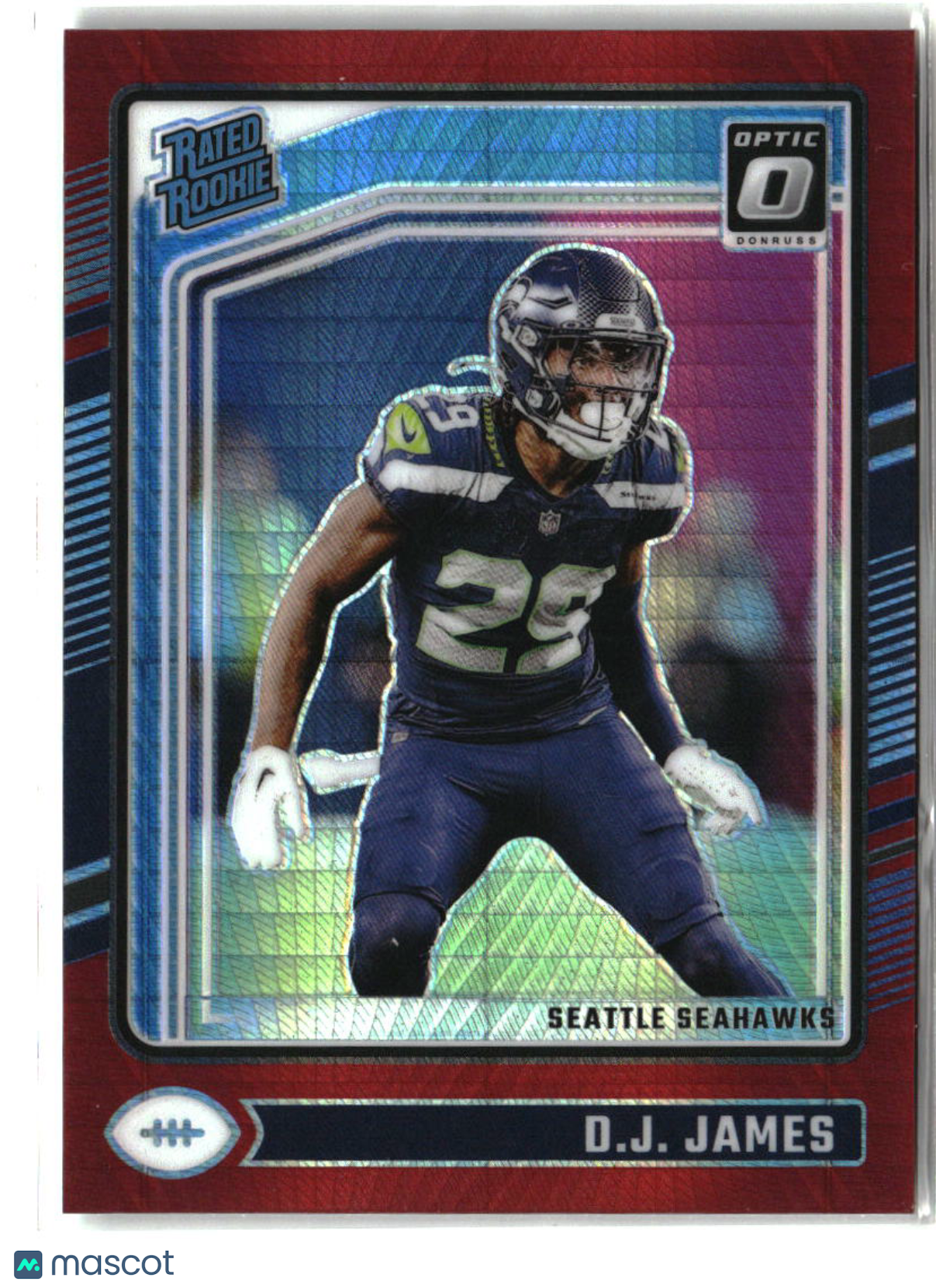 D.J. James 2024 Donruss Optic Red Hyper #222