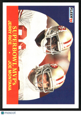 Superbowl MVP`s (Jerry Rice / Joe Montana) 1990 Fleer #397