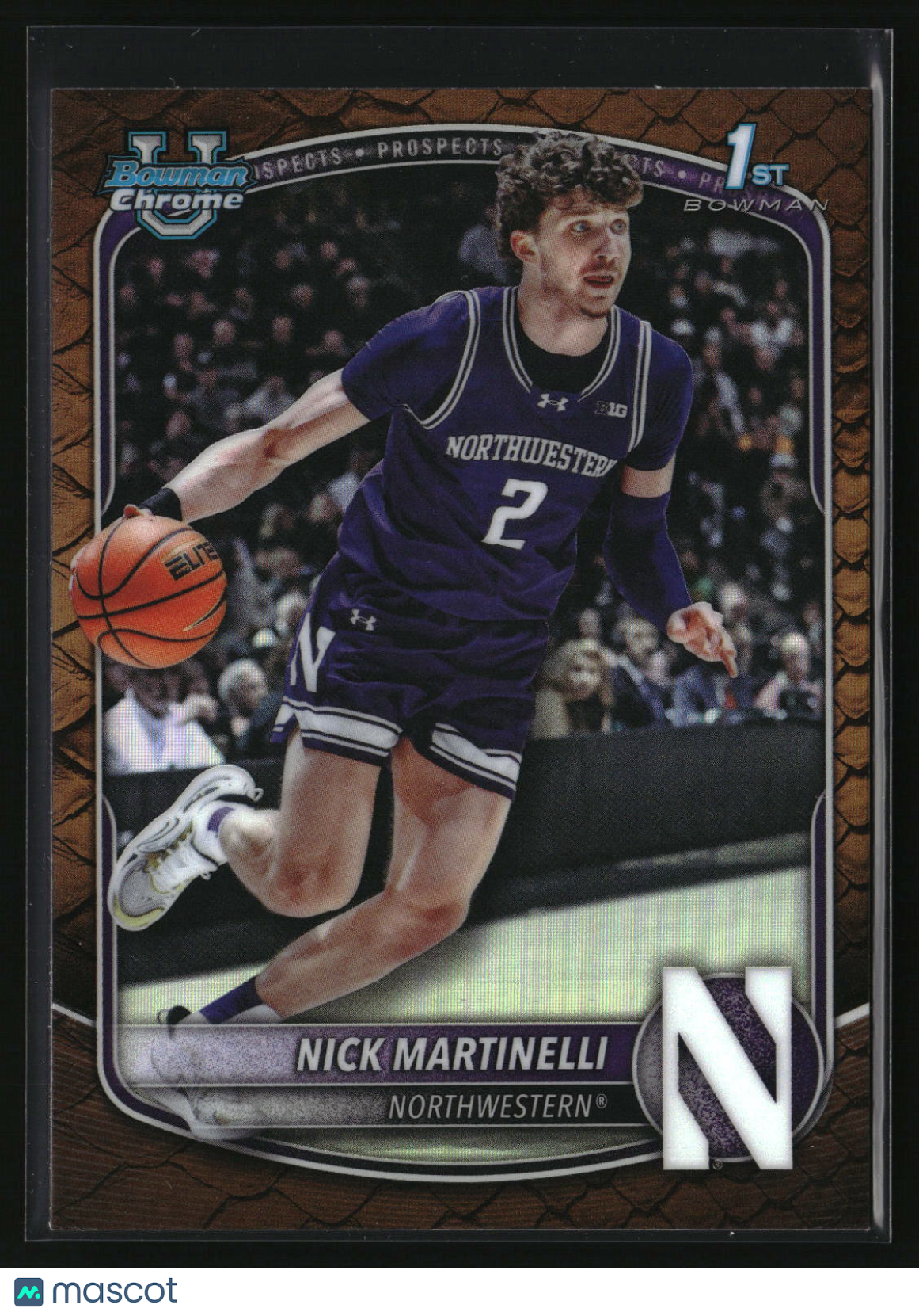 Nick Martinelli 2025-26 Bowman Chrome Prospects Reptilian Refractor #BCP-62