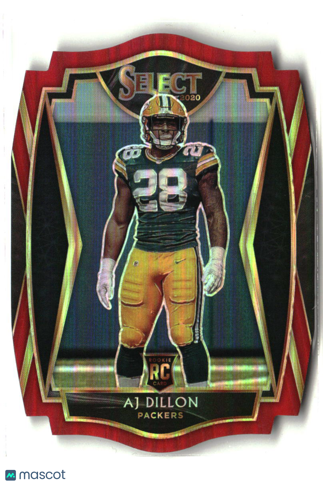 AJ Dillon 2020 Panini Select Red Prizm Die Cut #165