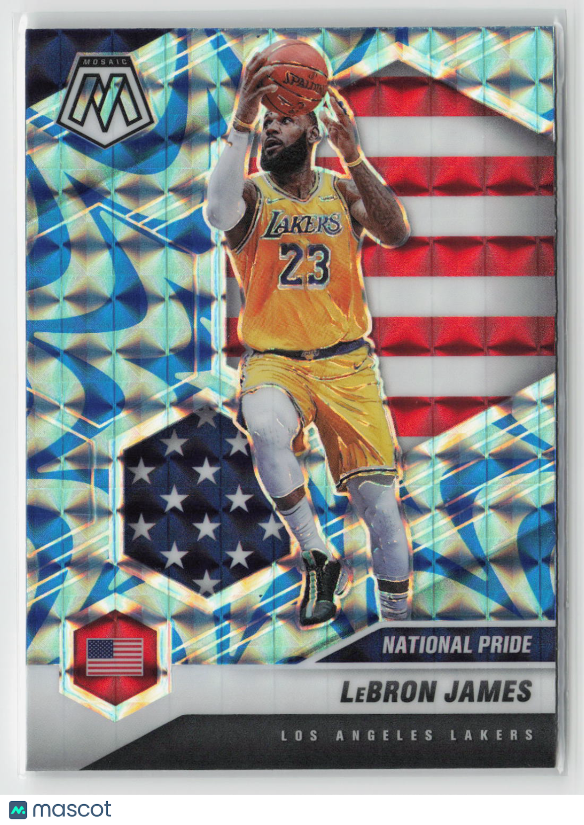 LeBron James 2020-21 Panini Mosaic Mosaic Reactive Blue #247