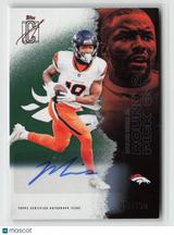 Marvin Mims Jr. 2025 Topps Signature Class Green Refractor #73