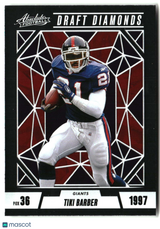Tiki Barber 2024 Panini Absolute Draft Diamonds #DD-TBR