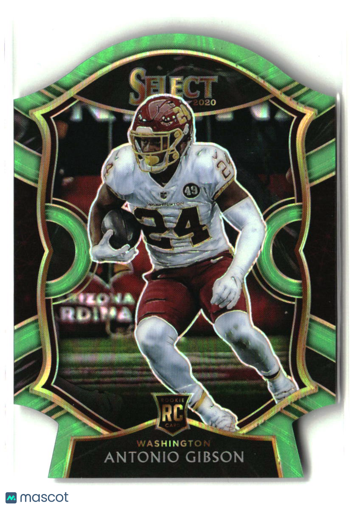 Antonio Gibson 2020 Panini Select Neon Green Prizm Die Cut #72