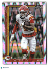 Xavier Worthy 2025 Topps Chrome Ray Wave Refractor #145