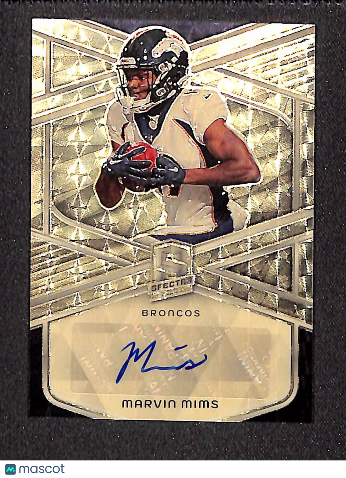 Marvin Mims 2024 Panini Spectra Signatures Gold #SIG-MMS #/1