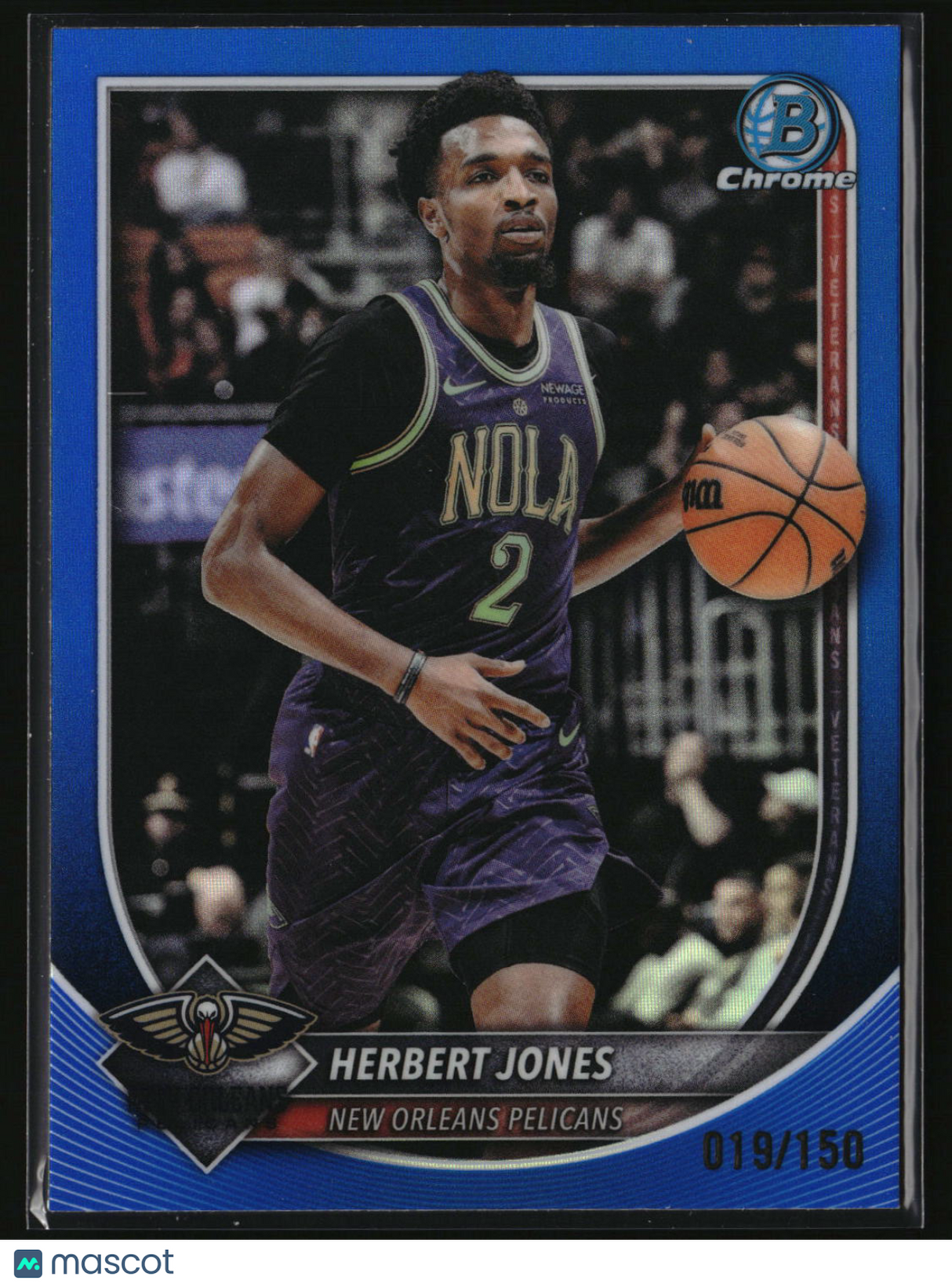 Herbert Jones 2025-26 Bowman Chrome Blue Refractor #BCV-140 #/150