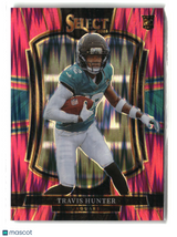Travis Hunter 2025 Panini Select Pink Prizm Shock #128