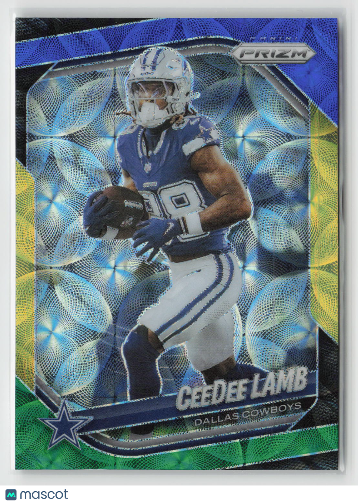 CeeDee Lamb 2025 Panini Prizm Choice Blue Yellow and Green #154