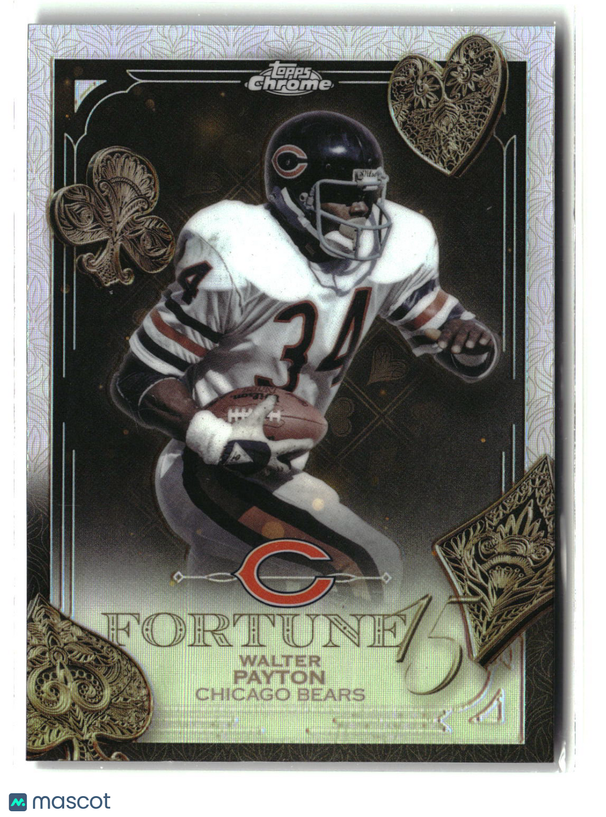 Walter Payton 2025 Topps Chrome Fortune 15 Refractor #F15-34